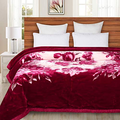Winter Soft Single Bed Mink Floral Blanket Reveresible Blanket