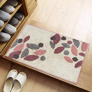 HOKIPO® Large 50x80cm Soft Cotton Bath Mats for Home, Pink (IN-172-PNK) - Home Decor Lo
