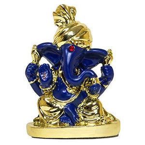 Gold Plated Ganesh Statue for car Dashboard - Home Decor Lo