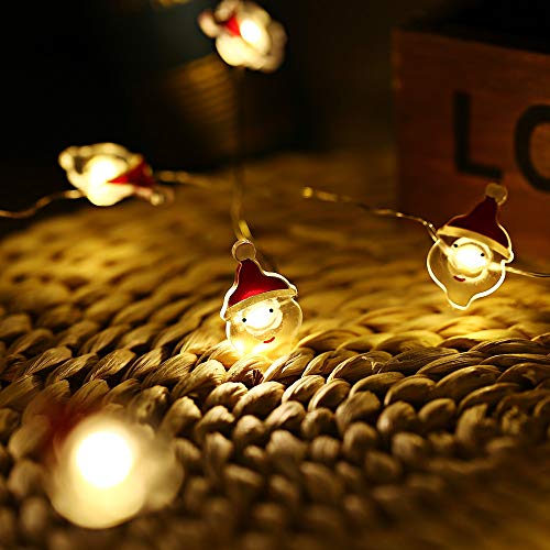 Verilux® 2M 20 LEDs Old Man Shape Cooper Wire String Light for Christmas Home Festival Decoration (Red with White) - Home Decor Lo