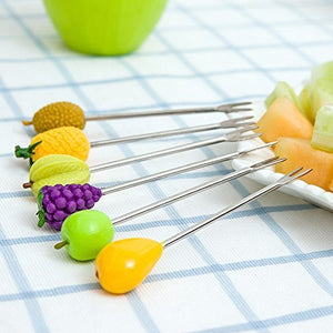 MIR Plastic Stand with 6 Fruit Shape Forks - Home Decor Lo
