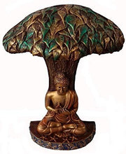 Load image into Gallery viewer, Varsha arts Buddha Idol with Bodhi Tree (Golden) - Home Decor Lo