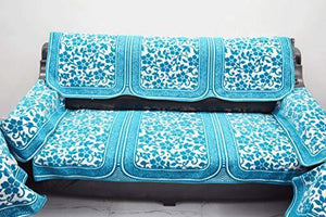 Kingly 5 SeaterAQUA Sofa Cover with ARM Set of 12PC (3+1+1) - Home Decor Lo