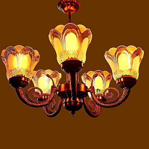Weldecor® Antique 5 Lamp Designer Chandelier Ceiling Light Made of Alloy | Designer Jhoomer for Living Room (Brass) - Home Decor Lo