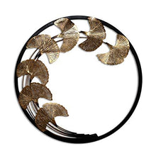Load image into Gallery viewer, Craftter Copper Leaves in Round Frame Metal Wall Art, Decorative Wall Sculpture Handing Home Décor - Home Decor Lo