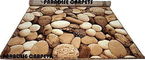 Paradise Carpet Creation Embossed 0.5 Inch 5D Digital Stone Velvet Touch Emboss Carpet for Living Room, Home and Hall (6 x 8 ft, Gold, Multicolour) - Home Decor Lo
