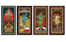 Load image into Gallery viewer, Konarika ImagingCanvas Pattachitra Indian God | Framed Wall Hanging Oil Painting | Gift and /Office DECOR | (Set of 4) - Home Decor Lo