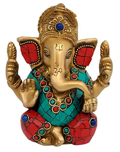 Aone Metal India Ganesha (Multicolor, 11 cm)
