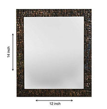 Load image into Gallery viewer, Art Street Copper Color Flat Decorative Wall Mirror/Makeup Mirror/Looking Glass Inner Size 10 x 12 inch, Outer Size 12 x 14 inch - Home Decor Lo