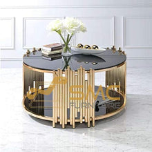 Load image into Gallery viewer, SMC FURNITURE Floating Coffee Table in Gold Finish - Home Decor Lo
