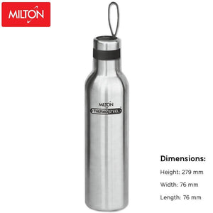 Milton Smarty Stainless Steel Water Bottle, 720ml, Silver - Home Decor Lo