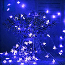 Load image into Gallery viewer, Blue Crystal Star String LED Light for Bedroom Diwali Decoration LED Star Fairy Light for Valentine Day Decoration Home Decor Christmas Diwali Lighting Romantic Mood Light (Blue 8 mtr) Made in India - Home Decor Lo