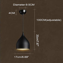 Load image into Gallery viewer, Citra Pack of 2 E27 Single Head Vintage Black Aluminium Hanging Light Pendant Ceiling Lights Lamp Industrial Retro Country Style led Bulb Dining Restaurant Bar Cafe Lighting Use (No Bulbs provided) - Home Decor Lo