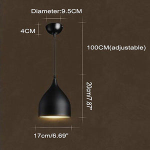 Citra Pack of 2 E27 Single Head Vintage Black Aluminium Hanging Light Pendant Ceiling Lights Lamp Industrial Retro Country Style led Bulb Dining Restaurant Bar Cafe Lighting Use (No Bulbs provided) - Home Decor Lo