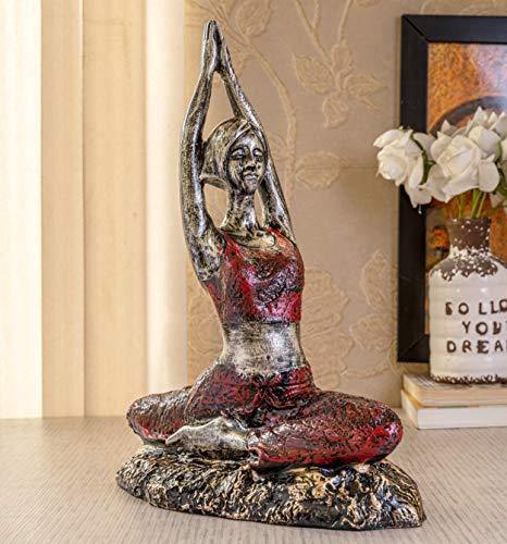 TIED RIBBONS Yoga Lady Statue Figurine for Home Living Room Table Top -  Home Decor Lo