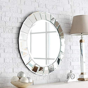 Venetian Image Elegant Modern Decorative Wall Mounted Round Mirror for Home Décor Furniture with Free Bangle Stand - ModR017 - Home Decor Lo