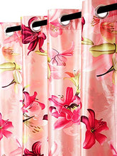 Load image into Gallery viewer, Home Sizzler 3D Flower Polyester 5 ft Window Curtain (Pink) -2 Pieces - Home Decor Lo