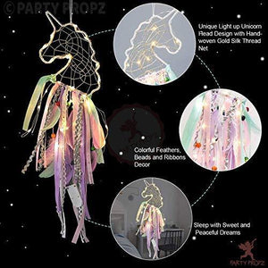 Party Propz Unicorn Light Dream Catcher for Dream Catchers for Kids Room Or Room Decoration for Girls Kids - Home Decor Lo