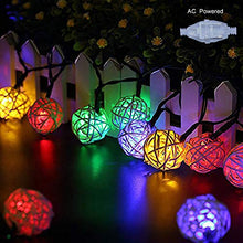 Load image into Gallery viewer, Ascension ® 3.5meters 16 LEDs Globe Rattan Balls String Lights for Home Decoration Festival Decor Lights Indoor Outdoor Decorative Fairy Lights Curtain (Multi) AC Powered - Home Decor Lo