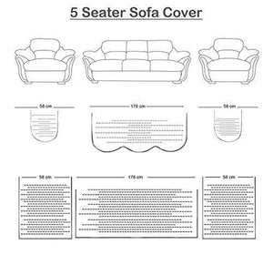 KINGLY Chenille Velvet 12 Pcs Pikok Design Sofa Covers Set of 5 Seater (3+1+1) – Blue, Firozi,Gold - Home Decor Lo