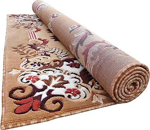 Sweet Homes Acrylic Hand Carved Machine Made Carpet, 5x7 ft (Gold) - Home Decor Lo