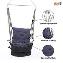 Load image into Gallery viewer, Smart Beans Cotton Hanging 150 Kg Capacity Hammock Swing Jhula Chair for Both Kids and Adults (Dark Blue) - Home Decor Lo