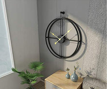 Load image into Gallery viewer, DSH Designer Wall Clock Heavy Metal Stylish for Living Room, Office and Wall Decor (60 cm, Black ) - Home Decor Lo
