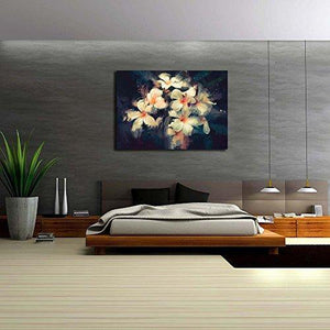 Pitaara Box Artwork Showing Beautiful White Flowers Canvas Painting Mdf Frame 19.8 X 14Inch - Home Decor Lo