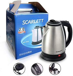 BICHI Stainless Steel Scarlett Electric Elegant Design for Hot Water, Tea, Rice and Cooking Foods Kettle, 1.8 or 2 L, Multicolour - Home Decor Lo