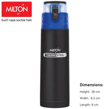 Load image into Gallery viewer, Milton Atlantis-900 Thermosteel Water  Bottle,900 ml,Black - Home Decor Lo