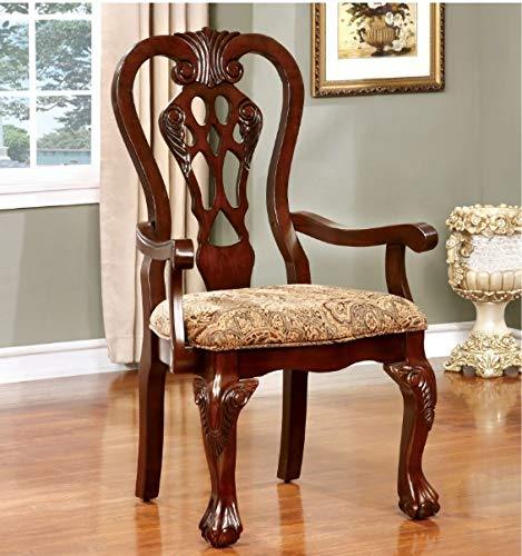 Shilpi Handicrafts Wooden Hand Carved Royal Look Chair Teak Wood (5) - Home Decor Lo