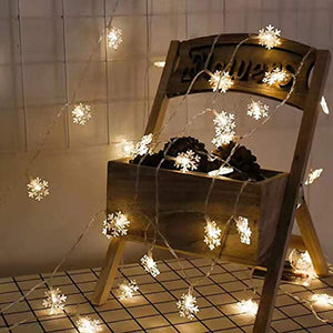 PESCA Snowflakes Light 40 LED with 6 m Length (Warm White) - Home Decor Lo