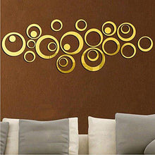 Load image into Gallery viewer, Wall1ders Atulya Arts - Rings &amp; Dots Golden (Pack of 24) 3D aCryliC stiCker, 3D aCryliC stiCkers for wall, 3D mirror wall stiCkers, 3D aCryliC wall stiCker, 3D deCorative stiCkers, 3D aCryliC home wall deCor, 3D aCryliC mirror stiCKers, 3D aCryliC mirror - Home Decor Lo