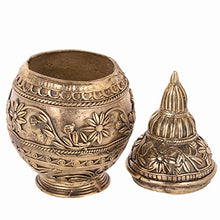 Load image into Gallery viewer, Biswa Bangla Handcrafted Dokra Table-top Laxmi Pot - Gold - Home Decor Lo