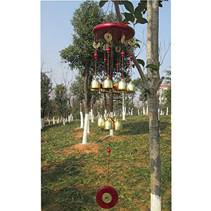 CALDIPREE Feng Shui Wind Chime for Bedroom Brass Bell Wind Chimes for Bedroom Home Positive Energy Balcony Bedroom (Brass 13 Bell) - Home Decor Lo