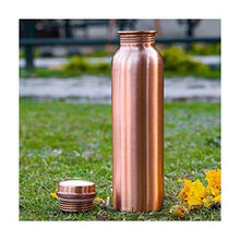 Load image into Gallery viewer, Uddhav Gold No Joint and Leak Proof Ayurvedic Health Benefits Copper Water Bottle for Yoga, Gym, 1L (Lacquer) - Home Decor Lo