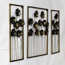 Load image into Gallery viewer, 3 pcs Unique Art Flower Design Metal Wall Hanging Decorative Wall Art Sculptures - Home Decor Lo