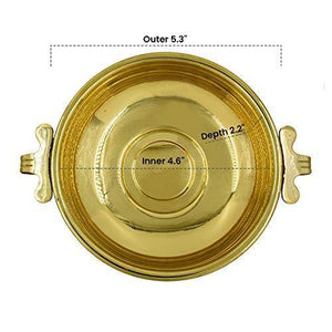 MANNAR CRAFT Traditional Decorative Brass Uruli/ Varpu, Lightweight for Gifting and Interior Decoration (5 Inch) - Home Decor Lo