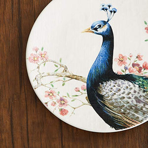 Home Centre Moksha Peacock Print Side Plate - Home Decor Lo