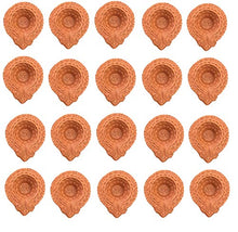 Load image into Gallery viewer, Diwali Clay/MITTI/Terracotta Designer Diya Pack of 20 by Zealous Arts (AVL in Packs of 20,50 &amp; 100) - Home Decor Lo