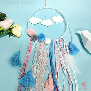 Party Propz Cloud Lights Dream Catchers Handmade Feather Crafts Dreamcatchers with Light Lace for Home,Rooms, Bedroom Wall Hanging Decoration, Craft Hangings Decor,Decorative Items Gift Girls - Home Decor Lo