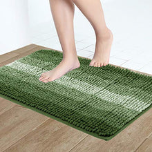 Load image into Gallery viewer, HOKIPO® Anti Slip Machine Washable Bathroom Mat - Mats Made of Microfiber, Super Absorbent, Leaves Feet Warm and Dry, 40 X 60 cm - Green (AR2432-GRN) - Home Decor Lo