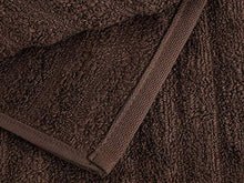 Load image into Gallery viewer, Ein Sof Pure Cotton Bath Towels(75x150 cms), Zero Twist | Super Absorbent | 500 GSM | Ribbed Design (Coffee Brown, Pack of 1) - Home Decor Lo
