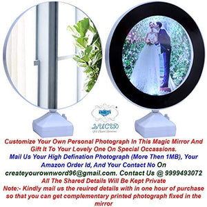 LUCID...We Build Relations Plastic Customized Personal Photo Frame Magic Mirror - White - Home Decor Lo
