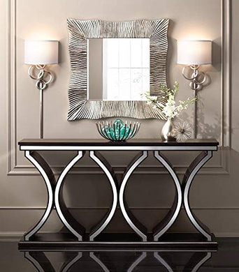 Venetian Image Unique Modern Wood Mirror Finish with Vibrant Design Console Table