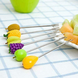 MIR Plastic Stand with 6 Fruit Shape Forks - Home Decor Lo