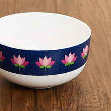 Load image into Gallery viewer, Home Centre Raisa Retro Lotus Print Cereal Bowl - Home Decor Lo