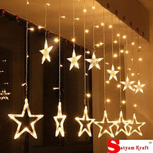 Load image into Gallery viewer, SATYAM KRAFT Star Light Curtain for Decoration (Yellow) (1 PCS Yellow Color) / Decorative Lights for Home/Lights for Decoration/Decoration Items Valentine Gift - Home Decor Lo
