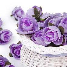 Load image into Gallery viewer, Light Purple : Tinksky 50pcs 3cm Artificial Roses Flower Heads Wedding Decoration (Light Purple) - Home Decor Lo