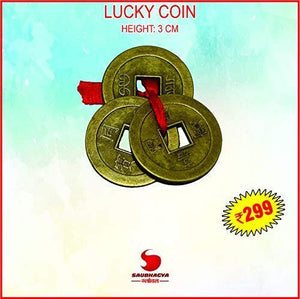 Saubhagya Global Three Lucky Coin | Feng Shui | for Positive Energy, Gift Item, Good Luck, Prosperity & Success - Home Decor Lo